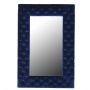 Giotto Navy Blue Velvet Buttoned Mirror